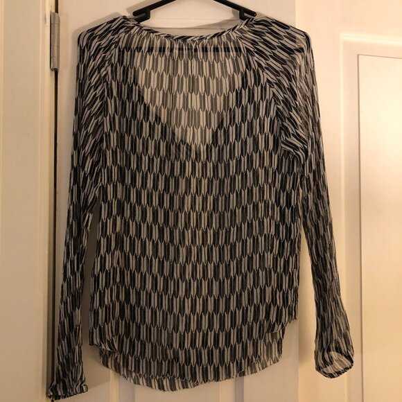 Isabel Marant Etoile Patterned Silk Blouse, size 42 - Picture 5 of 7
